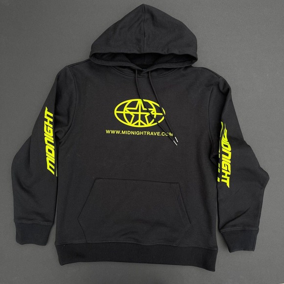 Midnight Studios Rave Shane Gonzales Black Hoodie Star Logo Sweatshirt Large - Picture 1 of 7